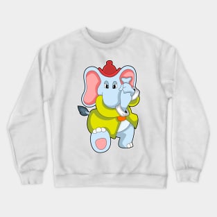 Elephant as Firefighter with Proboscis Crewneck Sweatshirt